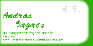 andras vagacs business card